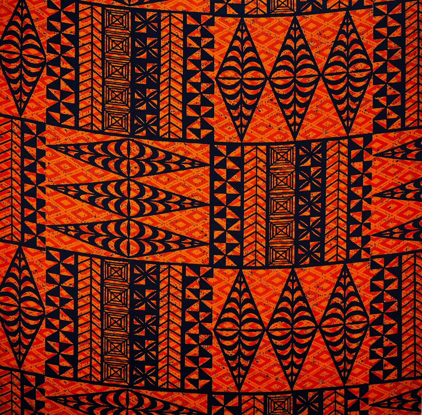 Traditional Tongan Geometric Design Fabric | Cotton