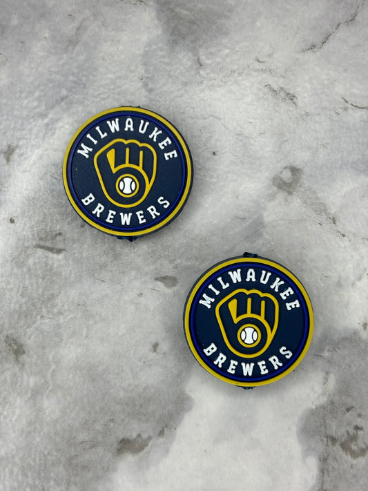Baseball - Milwaukee Brewers PVC Focal - Bead Sister Collab - 5 Count
