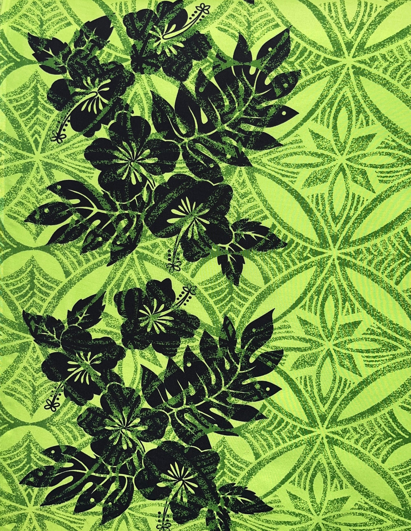Tropical Floral Border Polyester Fabric | Islands Fabric