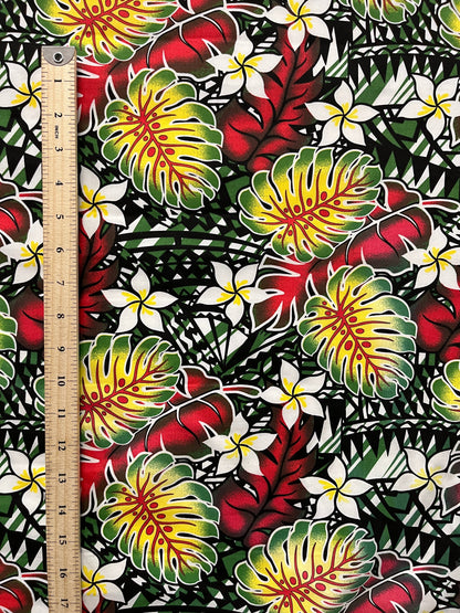 Tiare Split Leaf Monstera Poly-Cotton Fabric | Islands Fabric