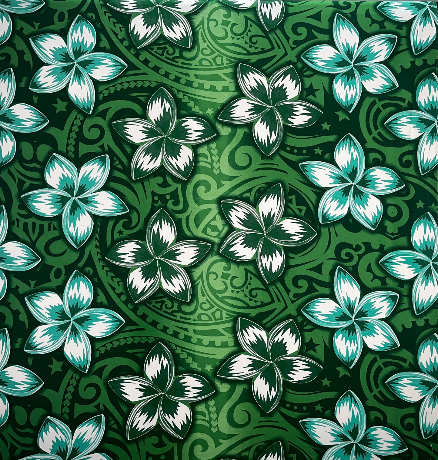 Plumeria Traditional Tattoo background Peachskin Fabric | Islands Fabric