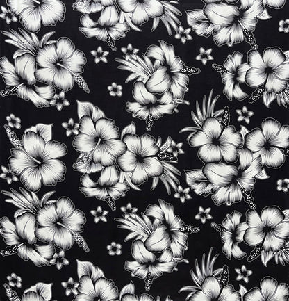 Hibiscus Cluster Rayon Challis Fabric | Islands Fabric