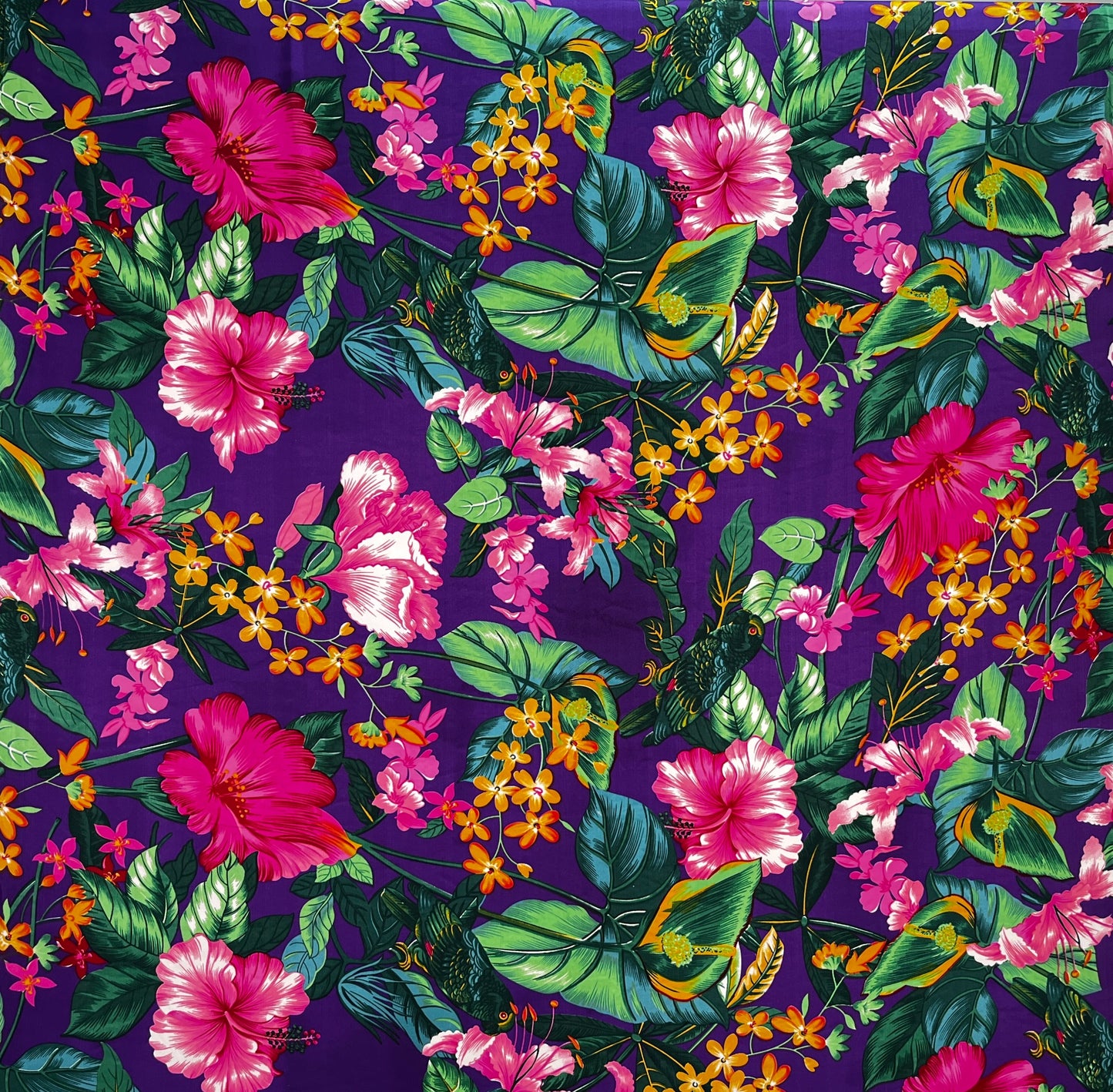 Tropical Garden Peachskin Fabric | Islands Fabric