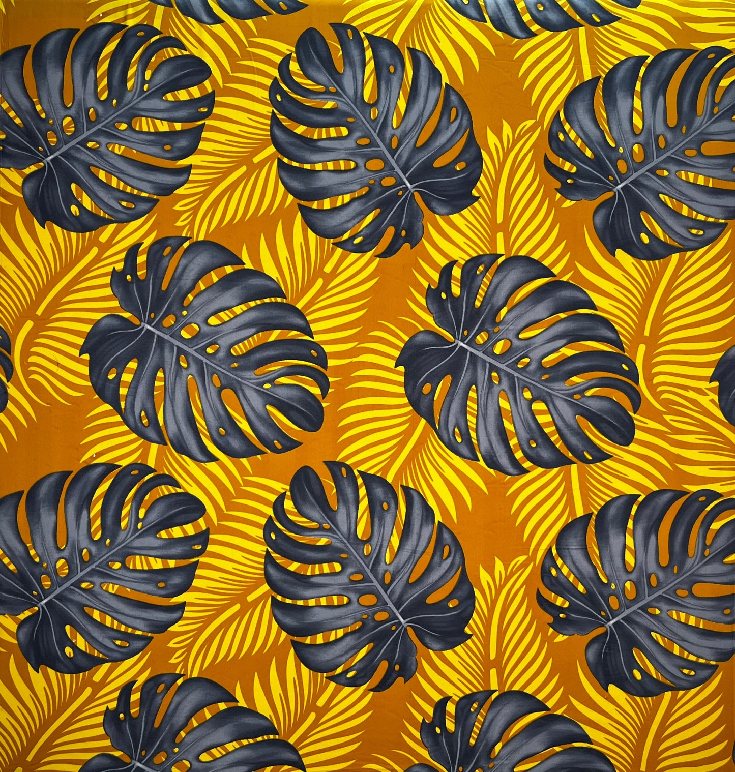 Monstera Dypsis Lutescens Leaves Peachskin Fabric | Islands Fabric