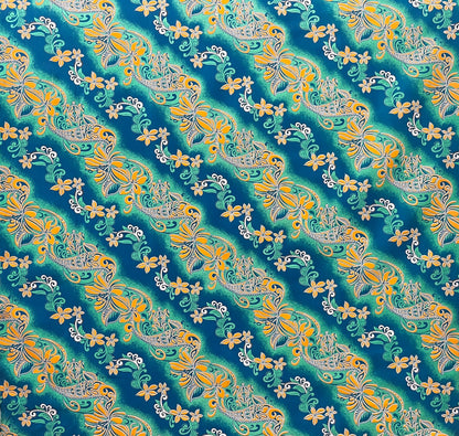 Diagonal Tiare Lei Polyester Fabric | Islands Fabric