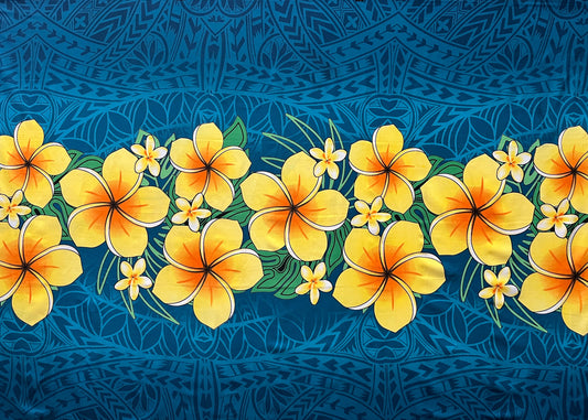 Plumeria Polyester Sarong | Islands Fabric