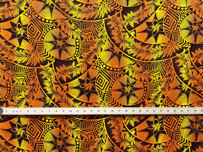 Plumeria Star Design Rayon Fabric | Islands Fabric