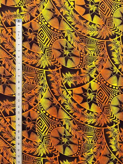 Plumeria Star Design Rayon Fabric | Islands Fabric