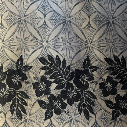 Tropical Floral Border Polyester Fabric | Islands Fabric