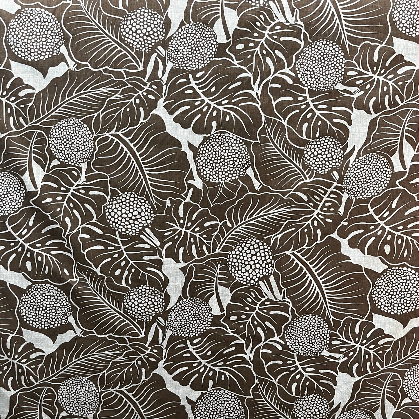 Durian Banana Monstera Leaves Fabric | Chambray (Denim Look)