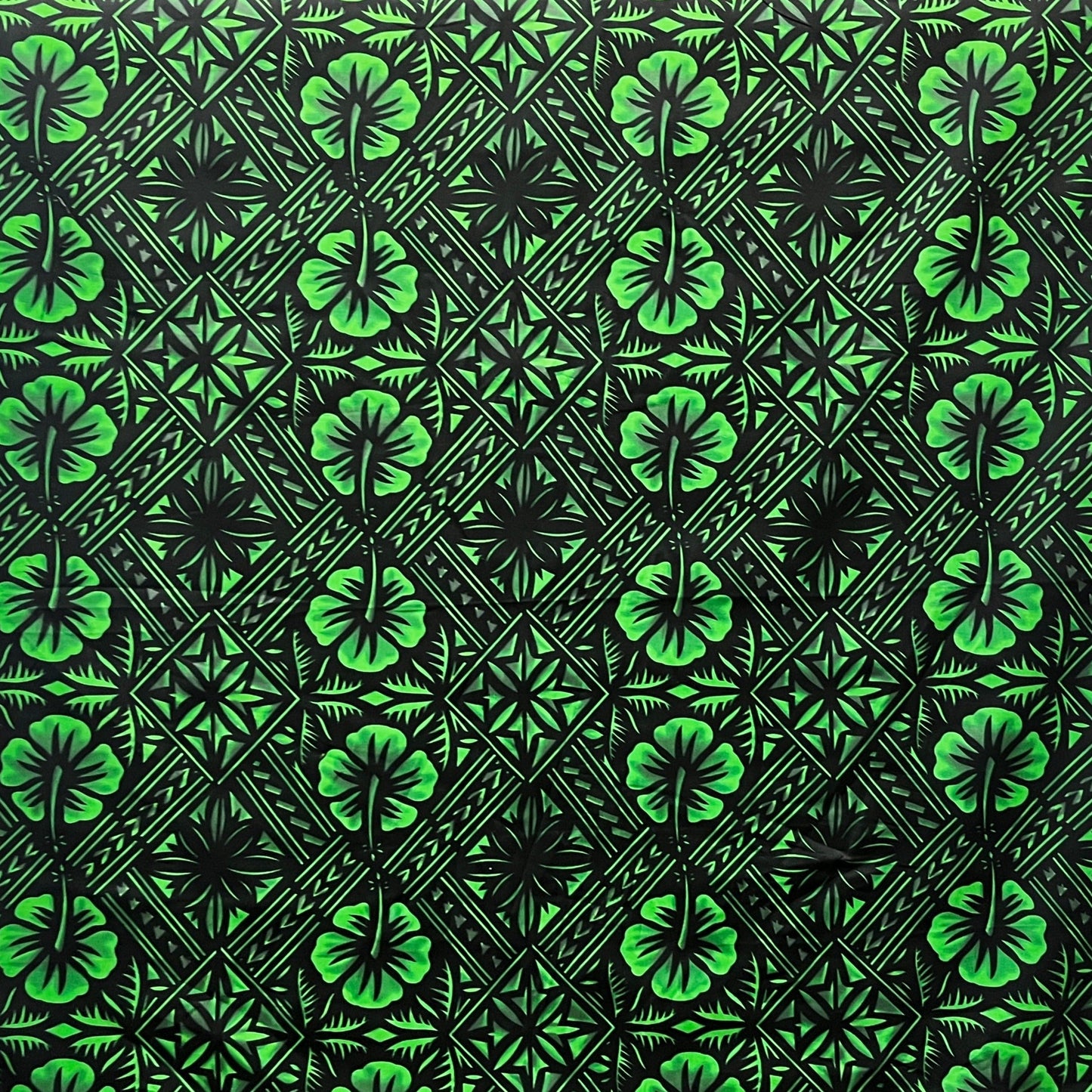 Traditional Tapa Hibiscus Cotton Fabric | Islands Fabric