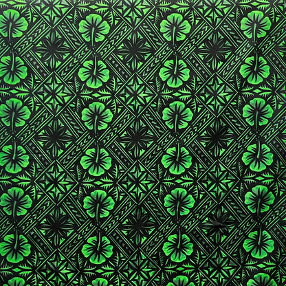 Traditional Tapa Hibiscus Cotton Fabric | Islands Fabric