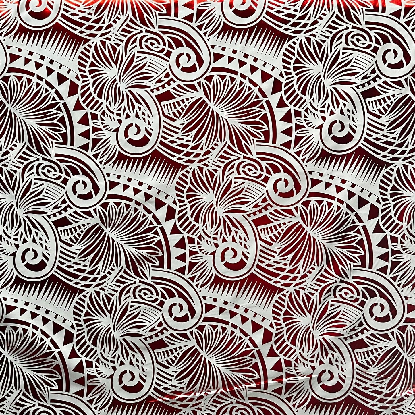 Palm Leaves Traditional Tattoo Polyester Foil | Islands Fabric