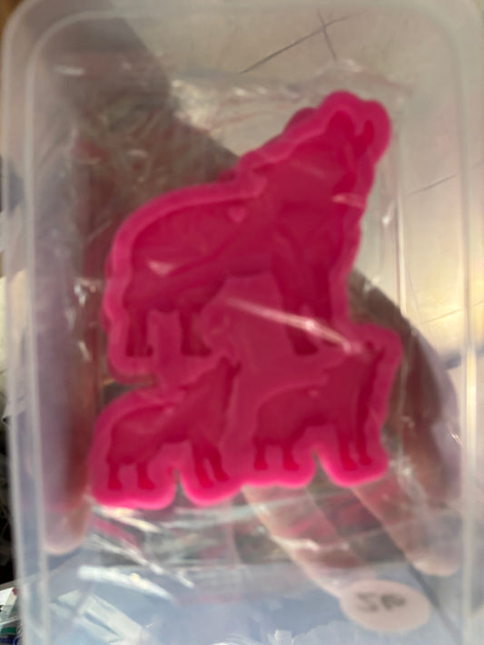 Mold - Wolf Family Pallette Keychain Mold M26
