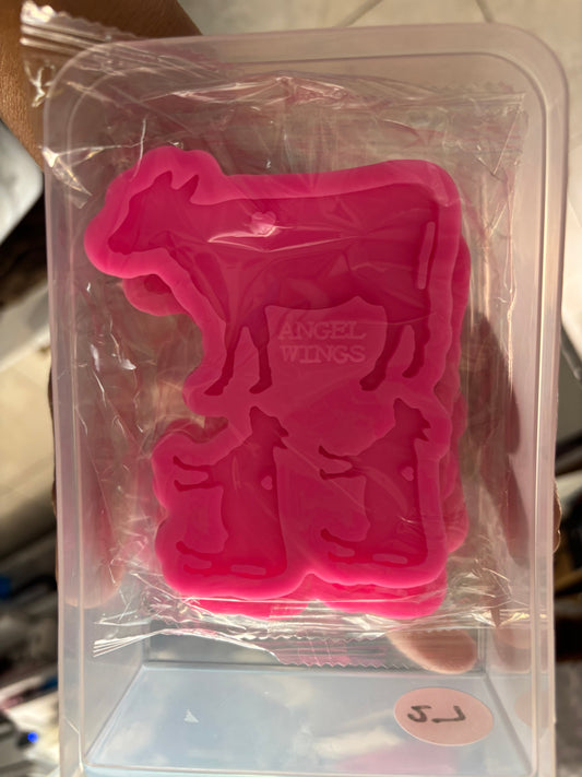 Mold - Cow Family Pallette Keychain Mold M27