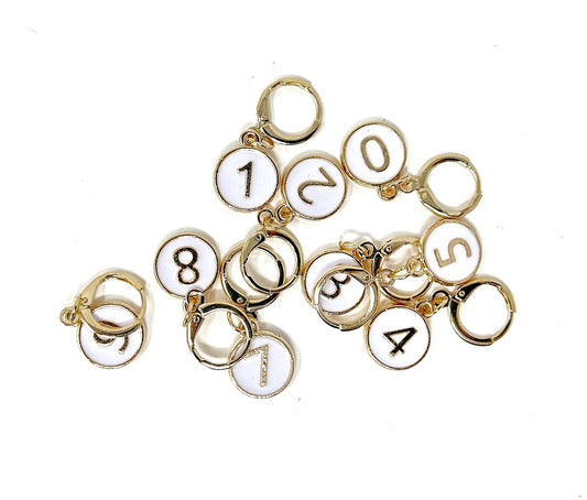 Numbered Stitch Markers (Set of 10) 0-9