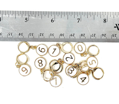 Numbered Stitch Markers (Set of 10) 0-9