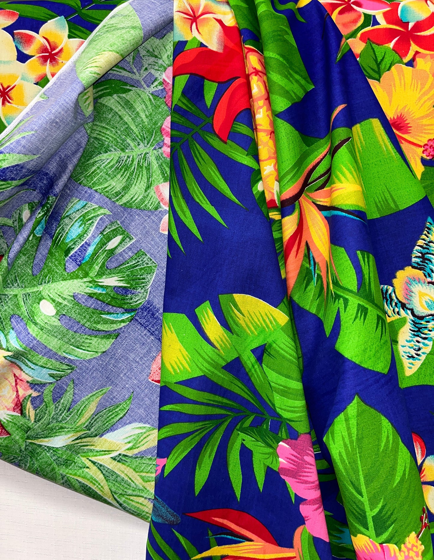 Pineapple, Tropical Flowers & Leaves Cotton Fabric | Islands Fabric