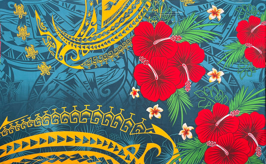 Fiji Hibiscus Cluster Sarong | Islands Fabric