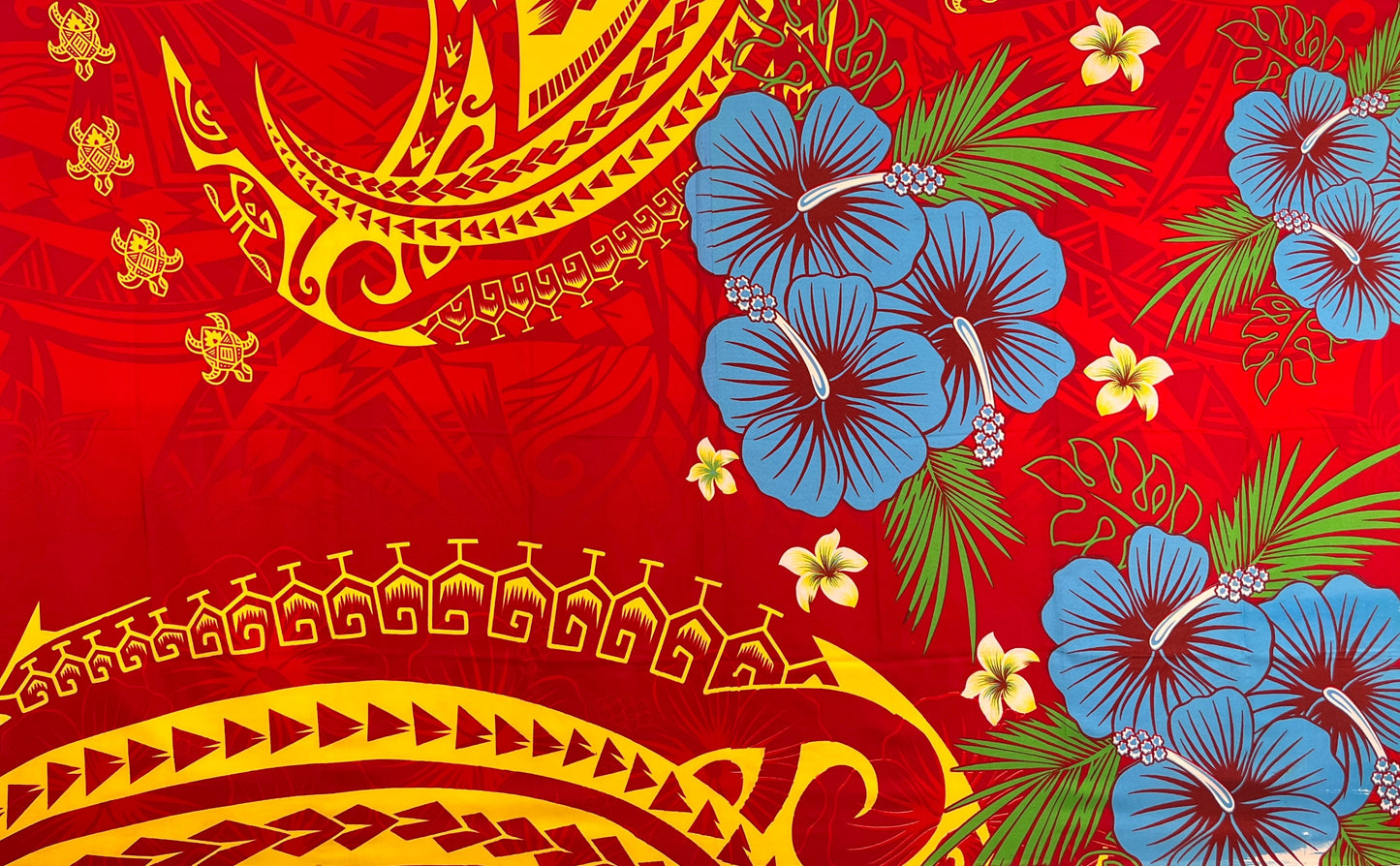 Fiji Hibiscus Cluster Sarong | Islands Fabric