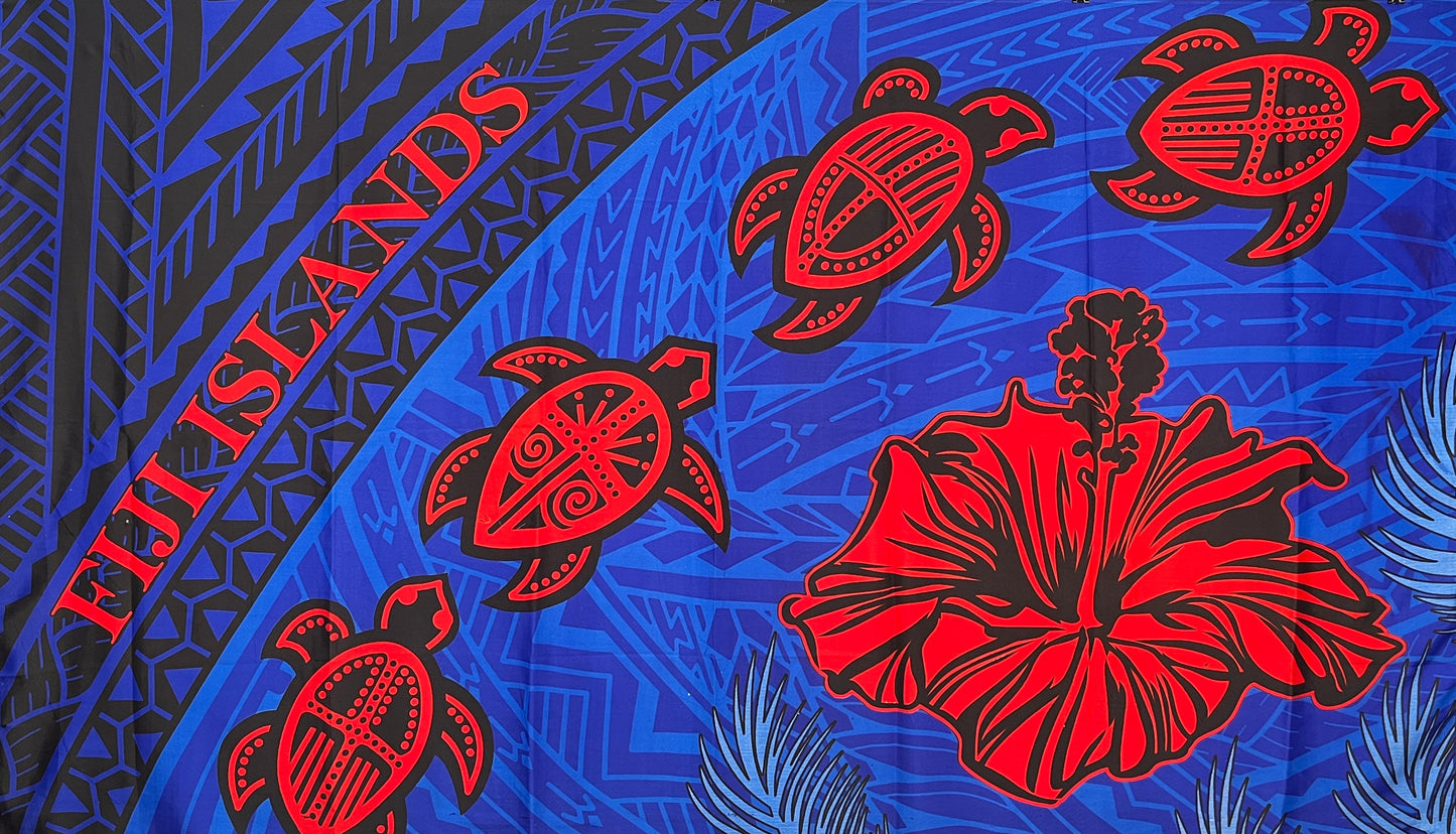 Turtle Hibiscus Fiji Islands Sarong | Islands Fabric