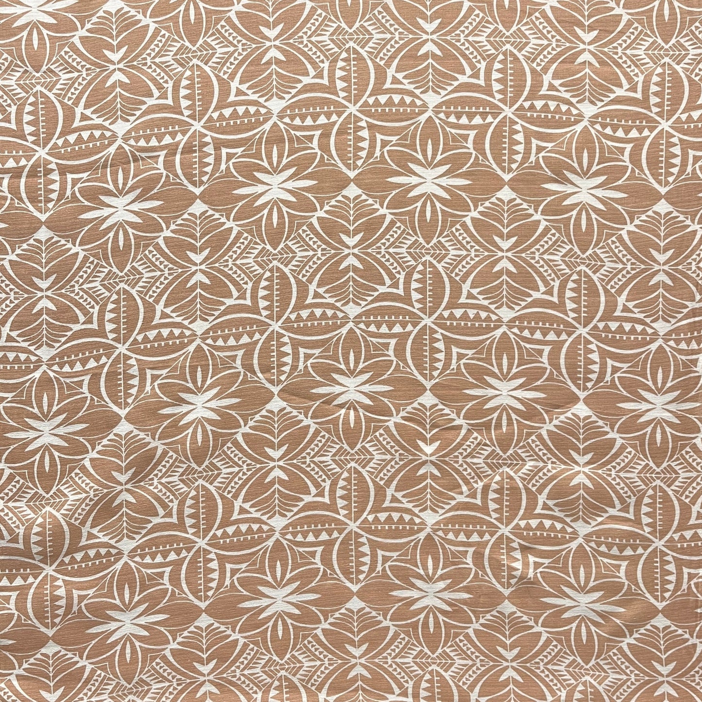 Traditional Polynesian Geometric Design Light Barkcloth Fabric| Islands Fabric