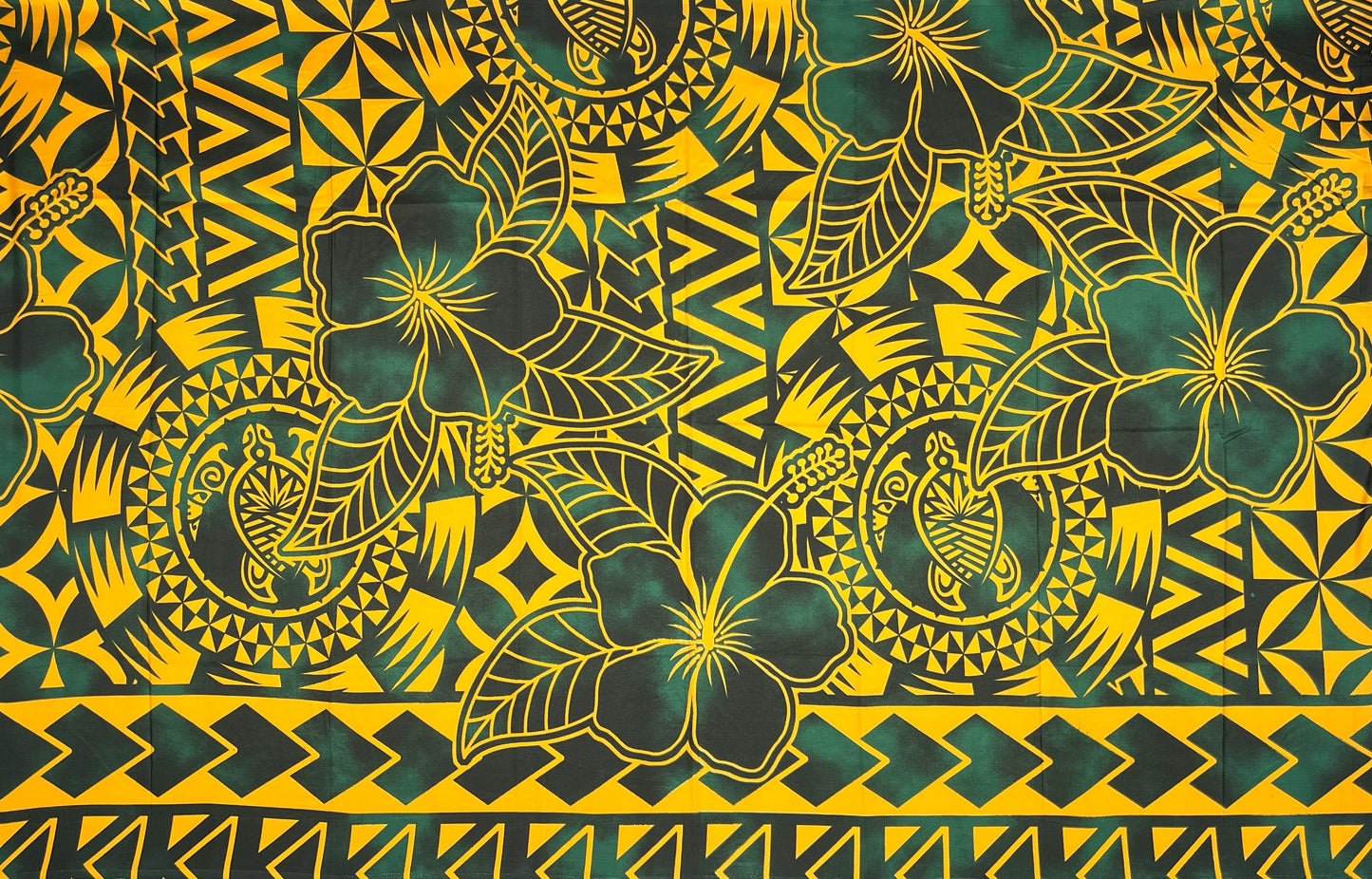 Hibiscus Sea Turtle Polyester Sarong | Islands Fabric