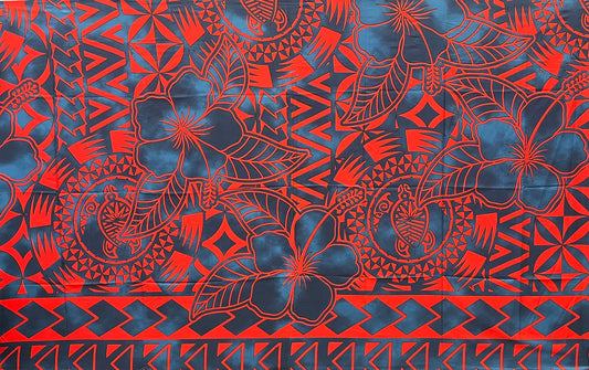 Hibiscus Sea Turtle Polyester Sarong | Islands Fabric