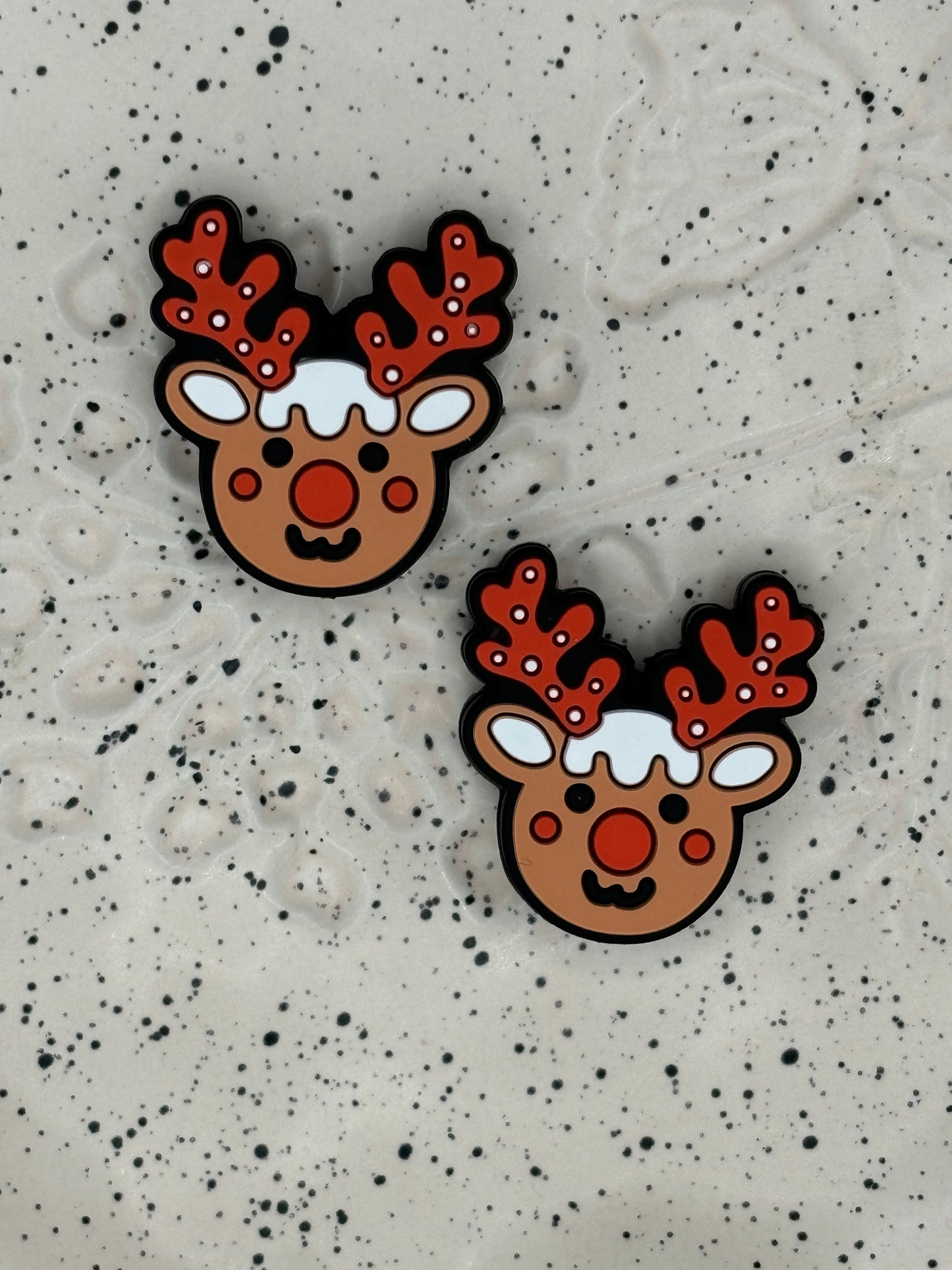 Christmas - Reindeer Silicone Focal - 5 Count