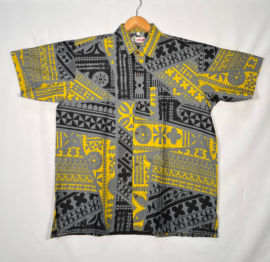 Traditional Tattoo Rectangle & Triangle Geometric Shirt | Islands Fabric
