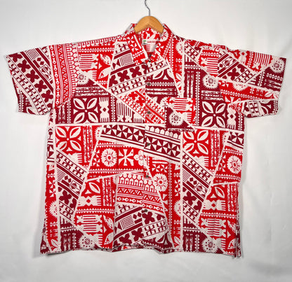 Traditional Tattoo Rectangle & Triangle Geometric Shirt | Islands Fabric
