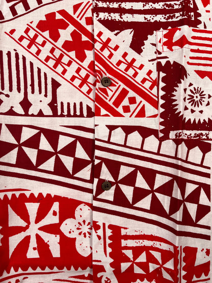 Traditional Tattoo Rectangle & Triangle Geometric Shirt | Islands Fabric