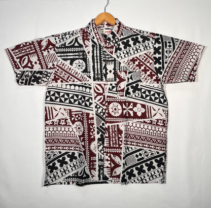 Traditional Tattoo Rectangle & Triangle Geometric Shirt | Islands Fabric