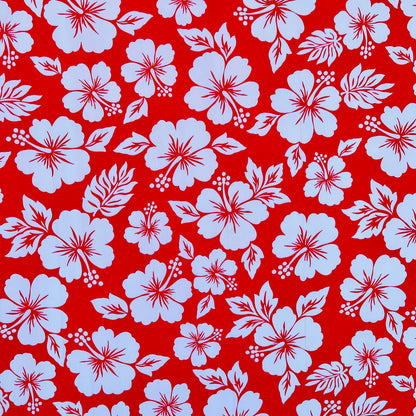 Hibiscus Flower Polyester Fabric | Islands Fabric