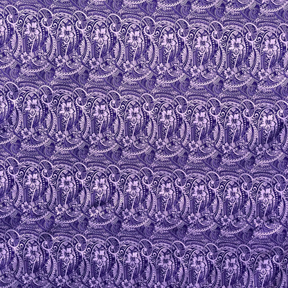 Mini Hibiscus Flowers Traditional Polynesian Tattoo Polyester Fabric | Islands Fabric