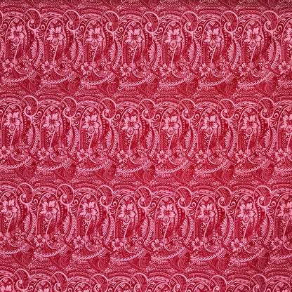 Mini Hibiscus Flowers Traditional Polynesian Tattoo Polyester Fabric | Islands Fabric