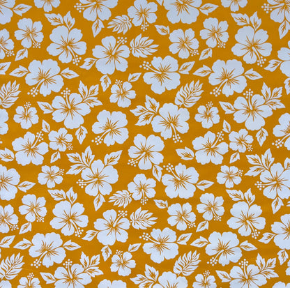 Hibiscus Flower Polyester Fabric | Islands Fabric