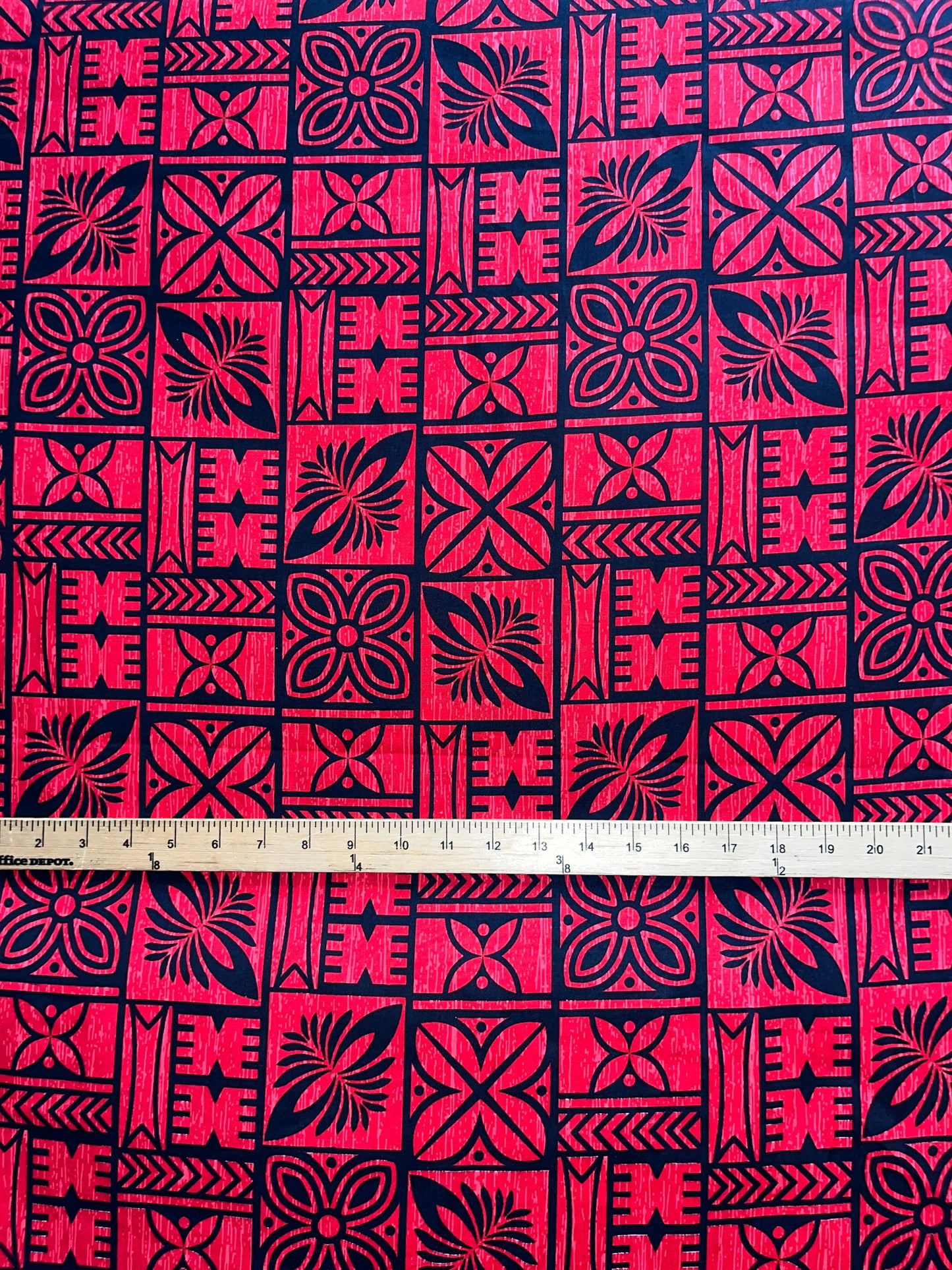 Traditional Polynesian Tapa Pattern Cotton Fabric | Islands Fabric