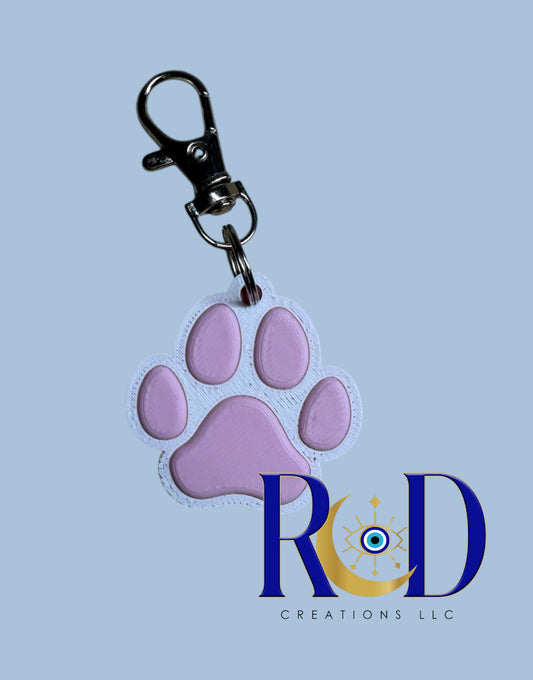 Paw Ready to Ship NFC Weblink Keychain -3D Printed Social Media Scan Tag for Content Creators and Businesses