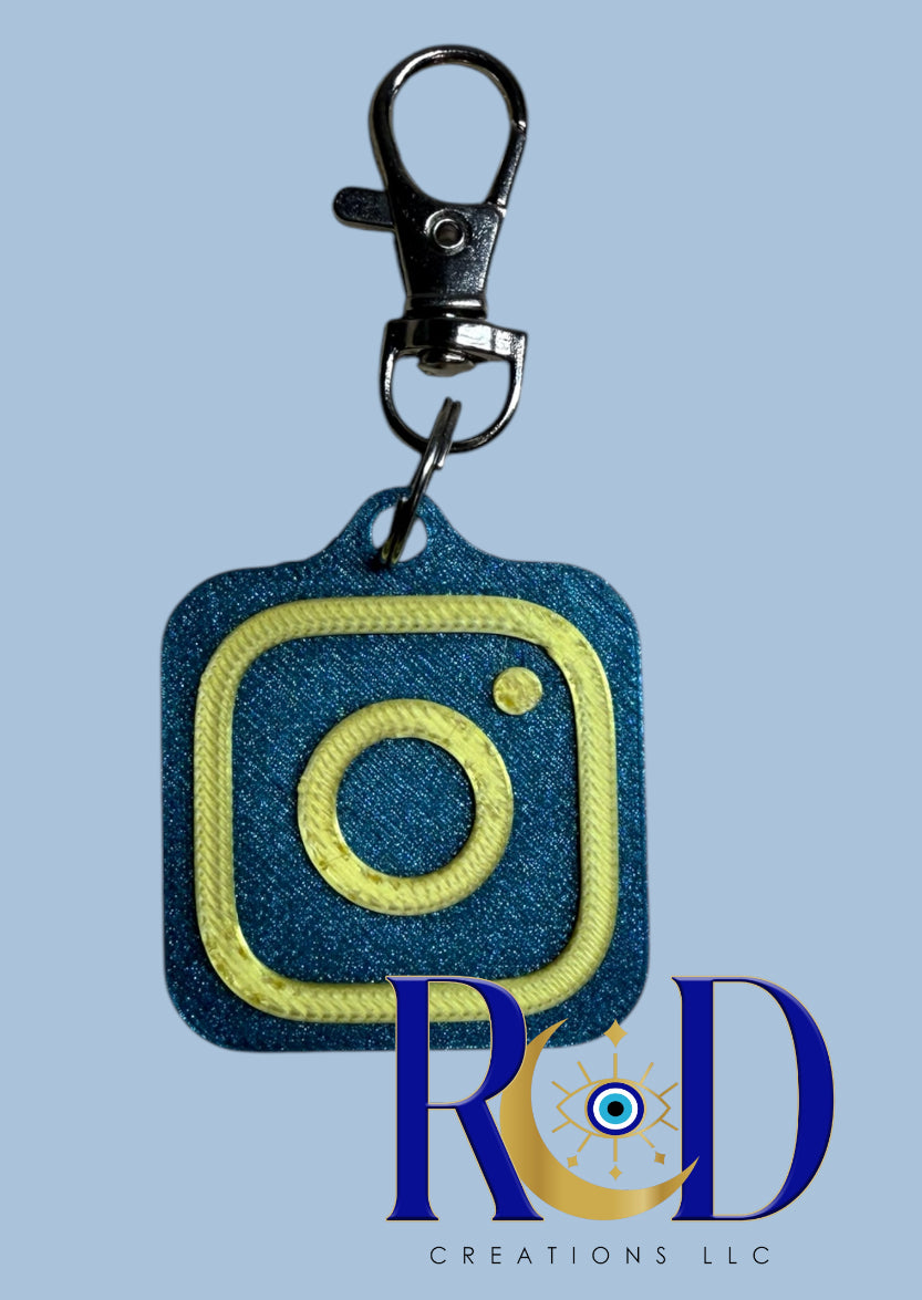 Instagram Ready to Ship NFC Weblink Keychain -3D Printed Social Media Scan Tag for Content Creators and Businesses