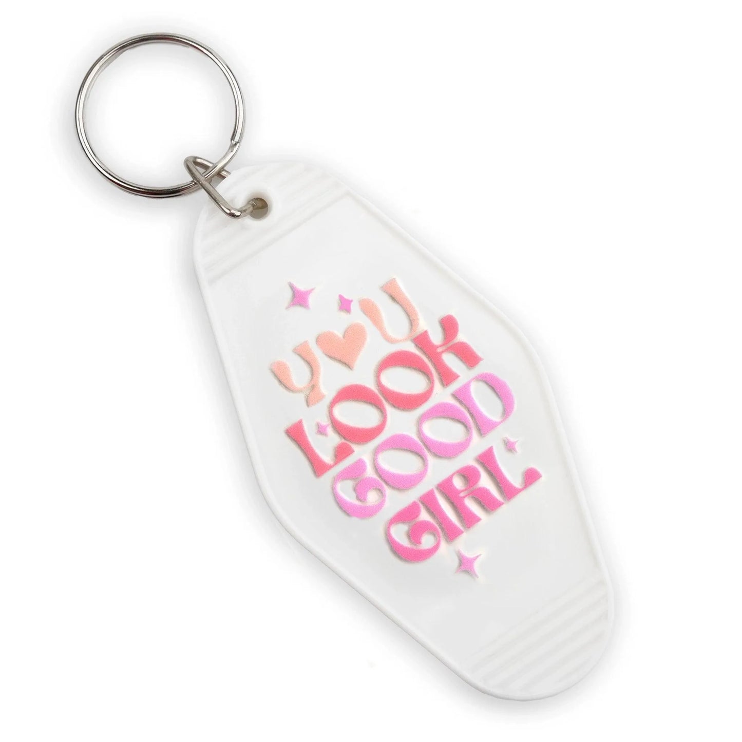 Master Maker Crafts -  UV DTF Decal - Look Good Girl 4 Set 2" (Keychain NOT Inclued)