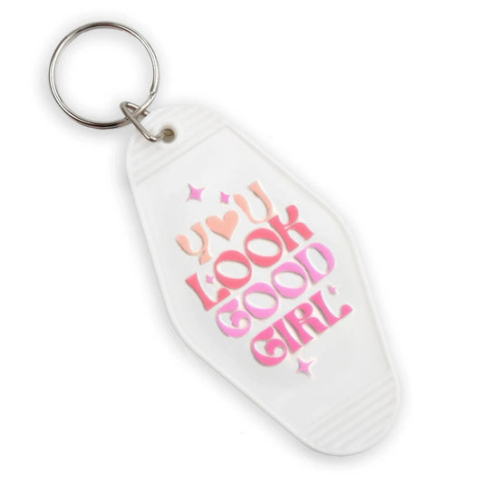 Master Maker Crafts -  UV DTF Decal - Look Good Girl 4 Set 2" (Keychain NOT Inclued)
