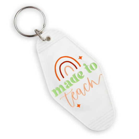 Master Maker Crafts -  UV DTF Decal - Made To Teach Boho 4 Set 2" (Keychain NOT Inclued)