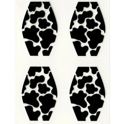 Master Maker Crafts -  UV DTF Decal - Moo Print 4 Set 2" (Keychain NOT Inclued)