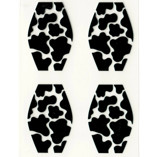 Master Maker Crafts -  UV DTF Decal - Moo Print 4 Set 2" (Keychain NOT Inclued)