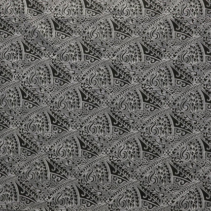 Traditional Polynesian Tattoo Triangle formation design Fabric| Poly-cotton