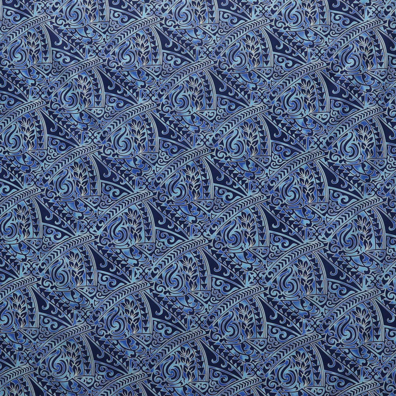 Traditional Polynesian Tattoo Triangle formation design Fabric| Poly-cotton