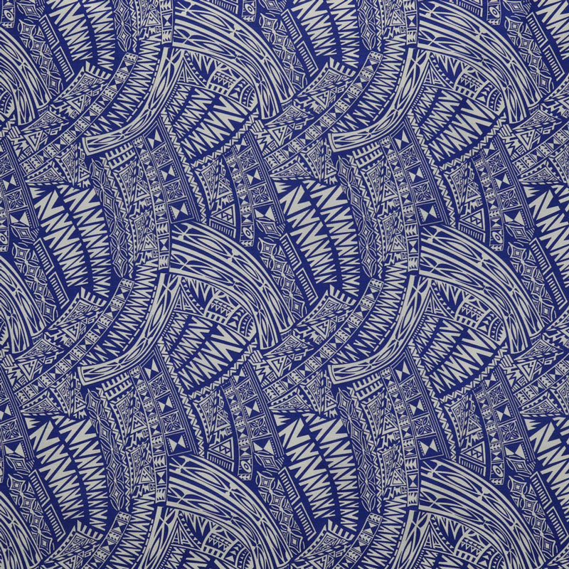 Traditional Polynesian Tattoo Fabric | Cotton Light-Barkcloth