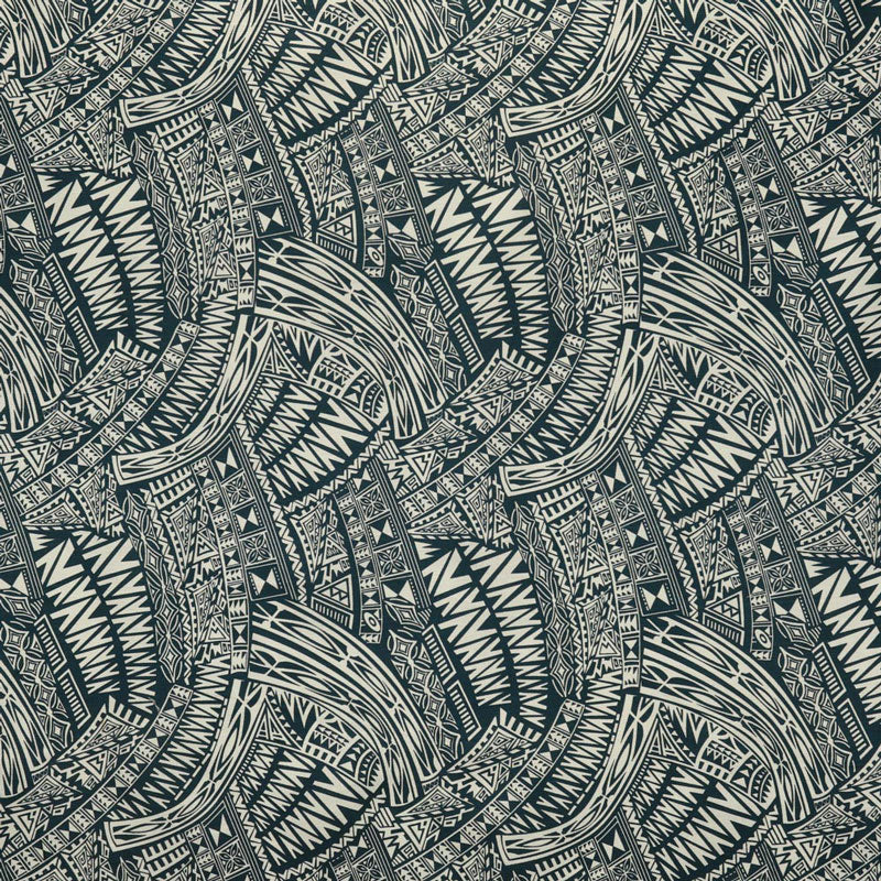 Traditional Polynesian Tattoo Fabric | Cotton Light-Barkcloth