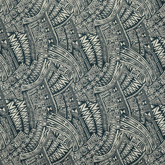 Traditional Polynesian Tattoo Fabric | Cotton Light-Barkcloth